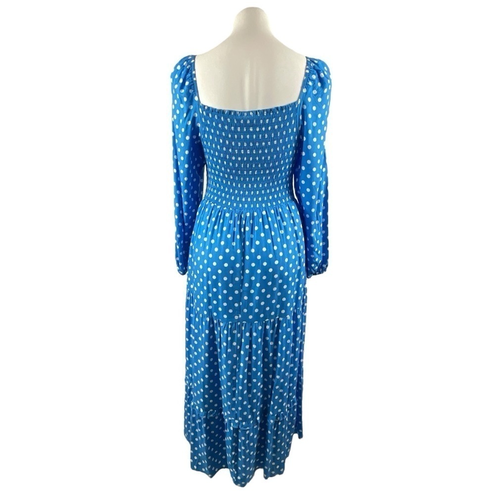 Dolan Anthropologie Left Coast Laney Polka Dot Maxi Dress in Blue and White - Picture 9 of 14